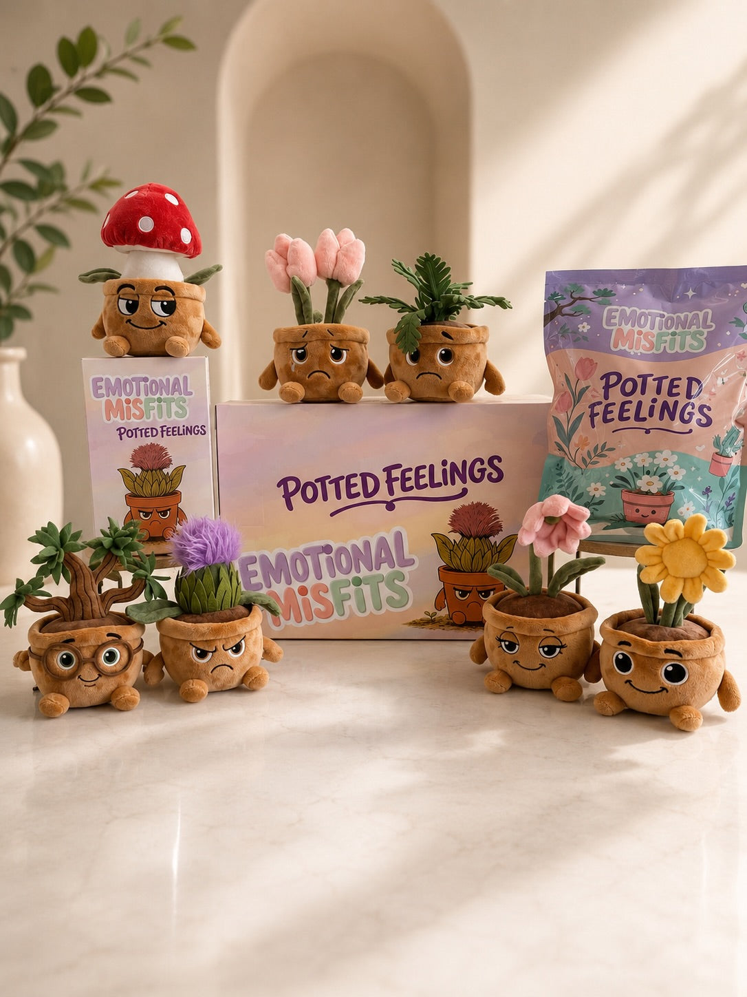 Emotional Misfits – Series 1 Potted Feelings Blind Box Plush Collectible